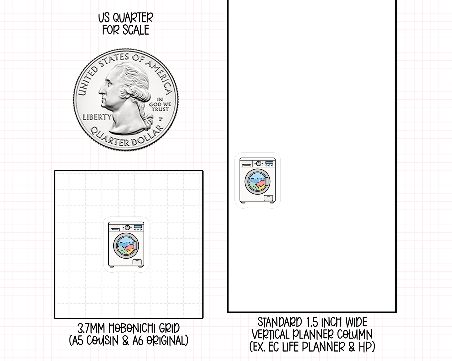 Washing Machine Planner Stickers | IC-149