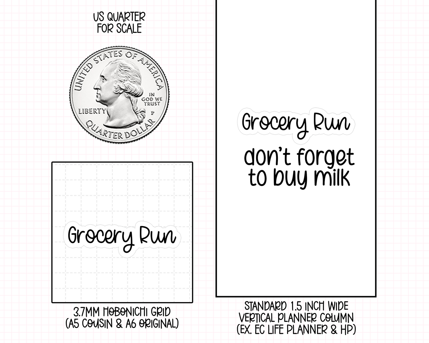 Grocery Run Planner Stickers | MS-48