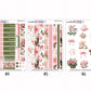 Pink Rose Decorative Planner Stickers | weekly planner kit