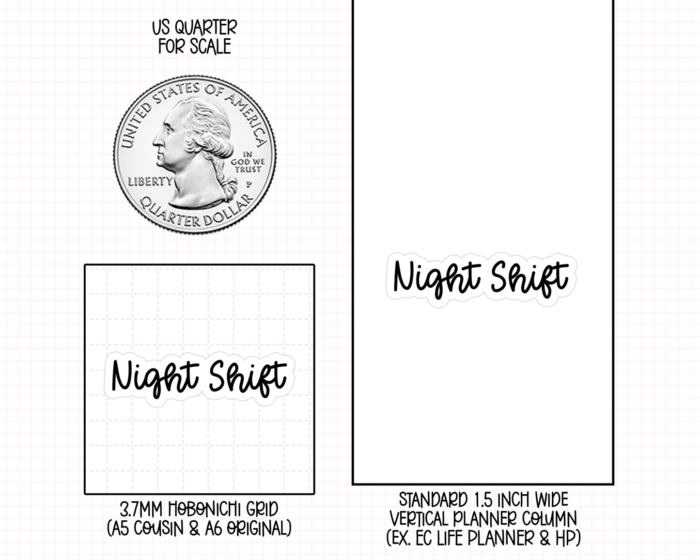 Night Shift Planner Stickers | BT-11