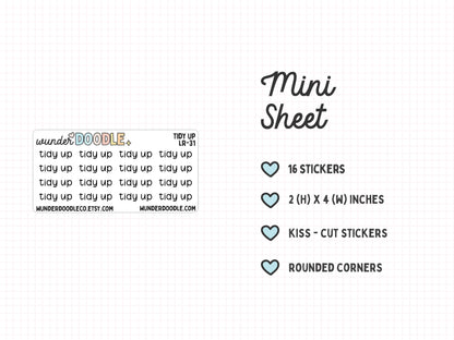 Tidy Up Planner Stickers | LR-31