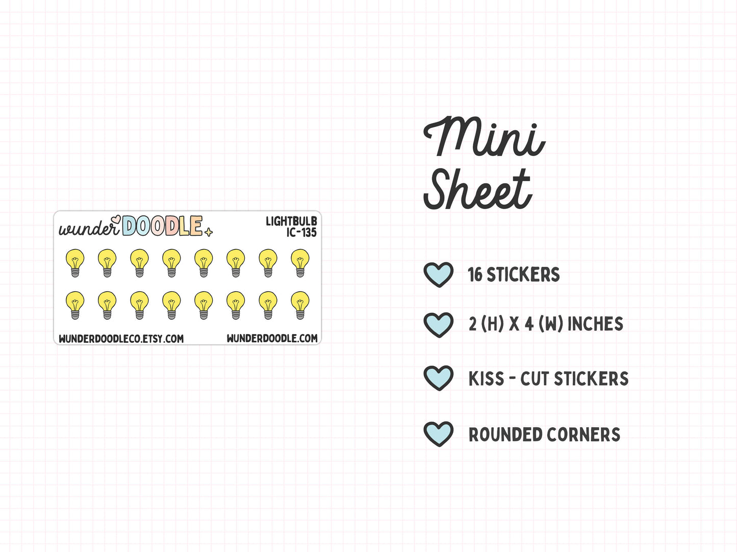 Lightbulb Planner Stickers | IC-135