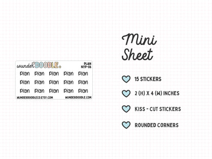 Plan Planner Stickers | NYP-06