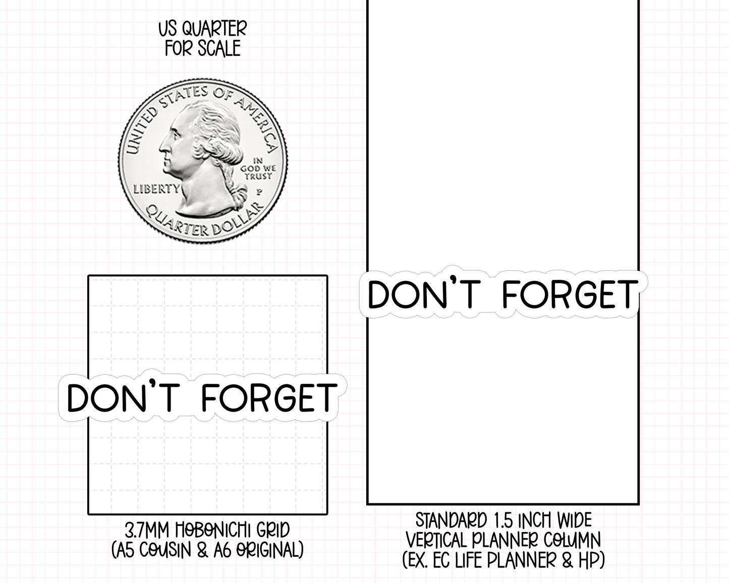 Don't Forget Planner Stickers | F1-09