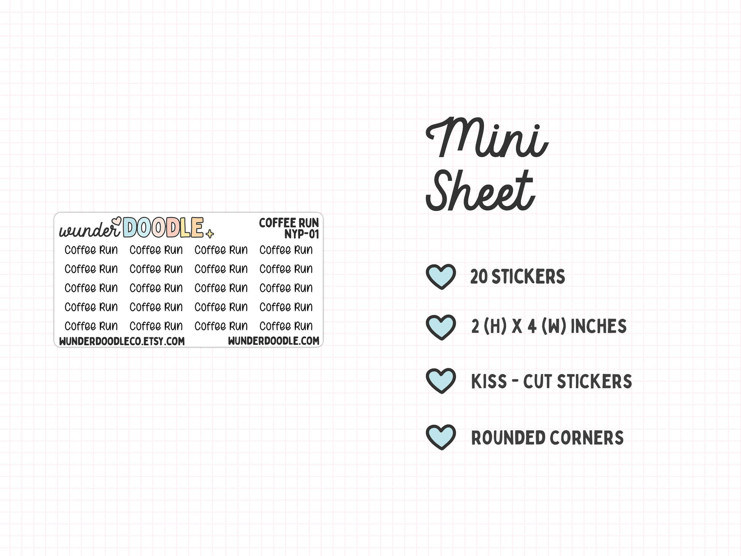 Coffee Run Planner Stickers | NYP-01