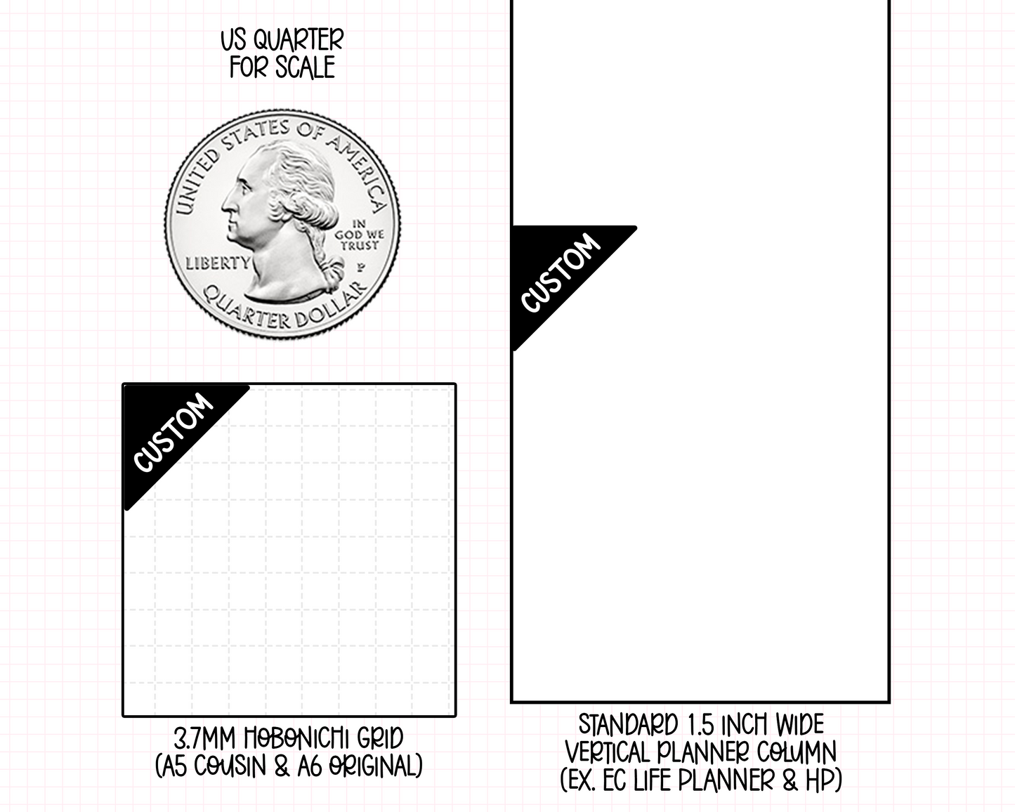 Custom Text Planner Stickers | CORNER-CB-CUSTOM