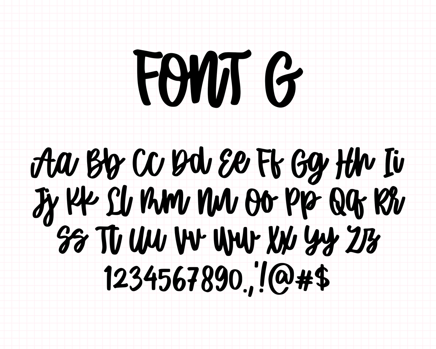 Custom Text Planner Stickers | Font G