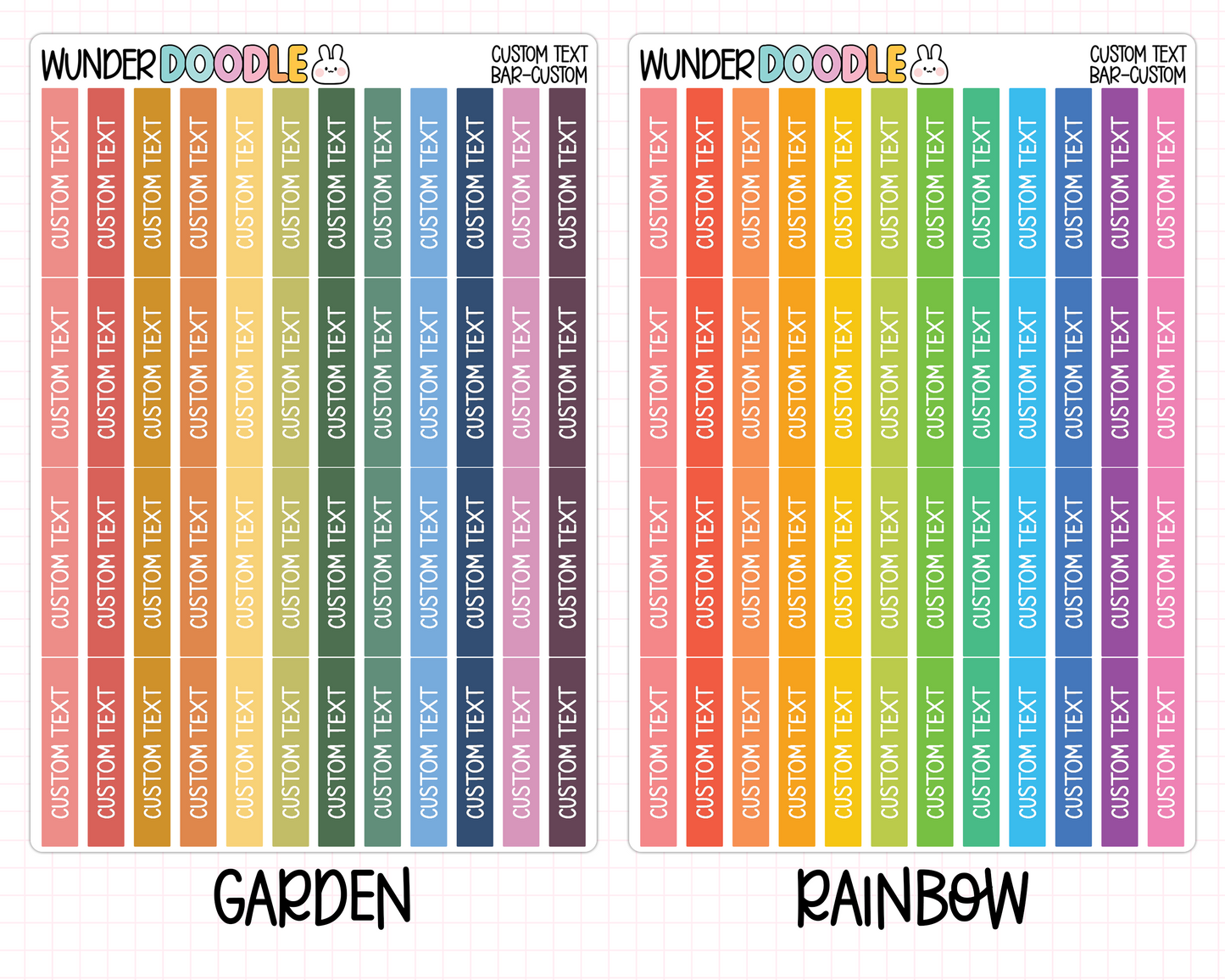Custom Text Planner Stickers | BAR-CB-CUSTOM