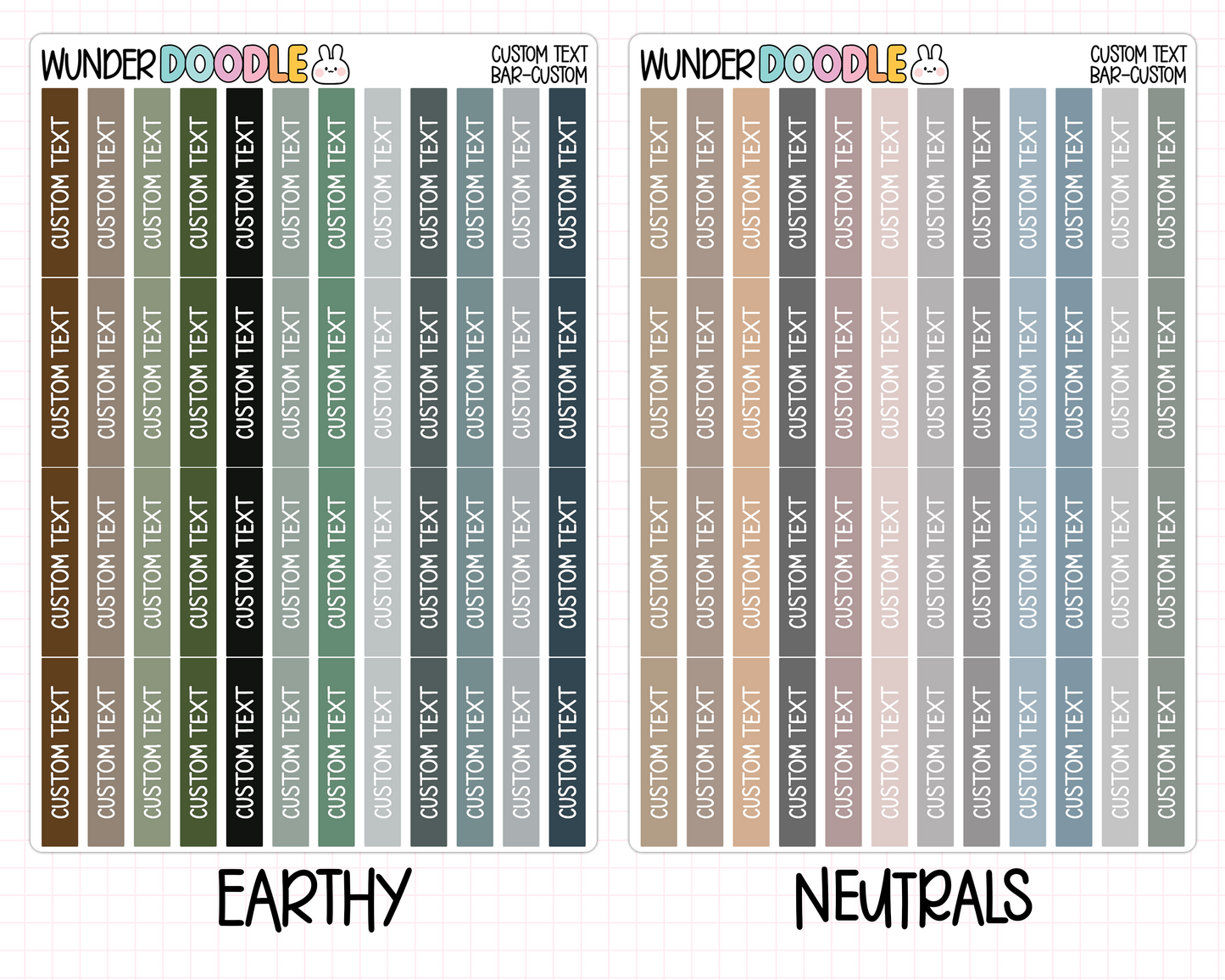 Custom Text Planner Stickers | BAR-CB-CUSTOM
