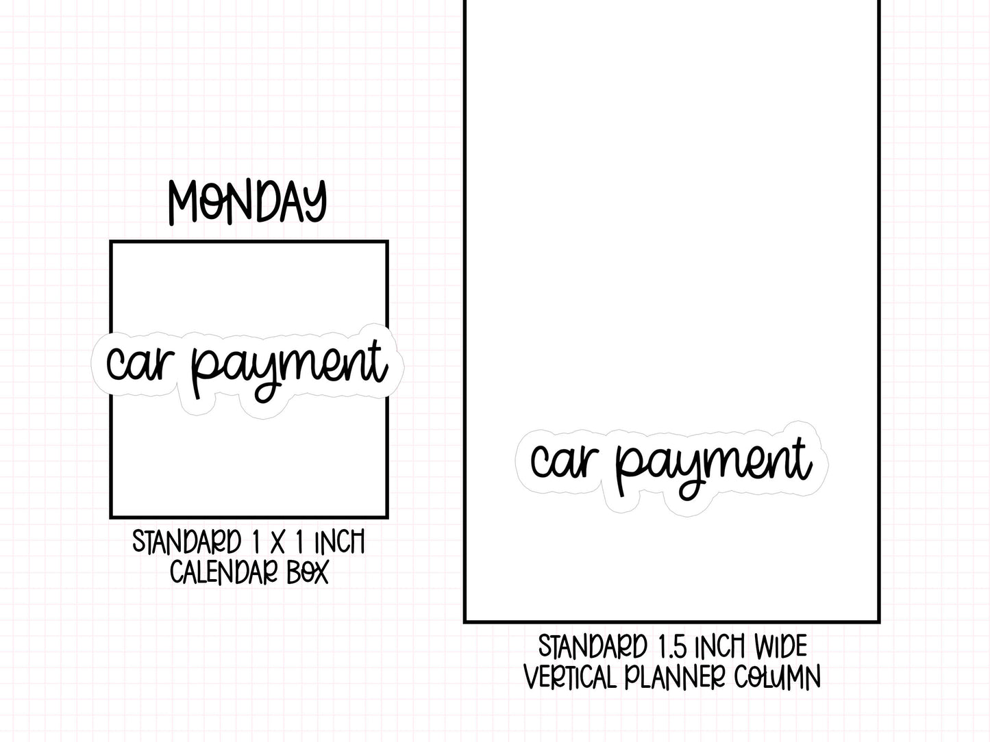 Car Payment Planner Stickers | MS-08