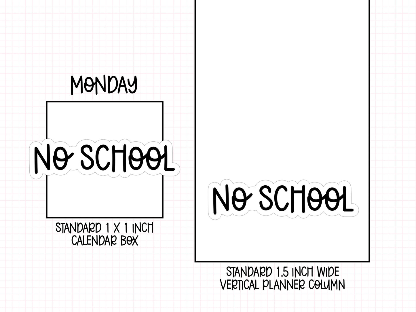 No School Planner Stickers | AW-09