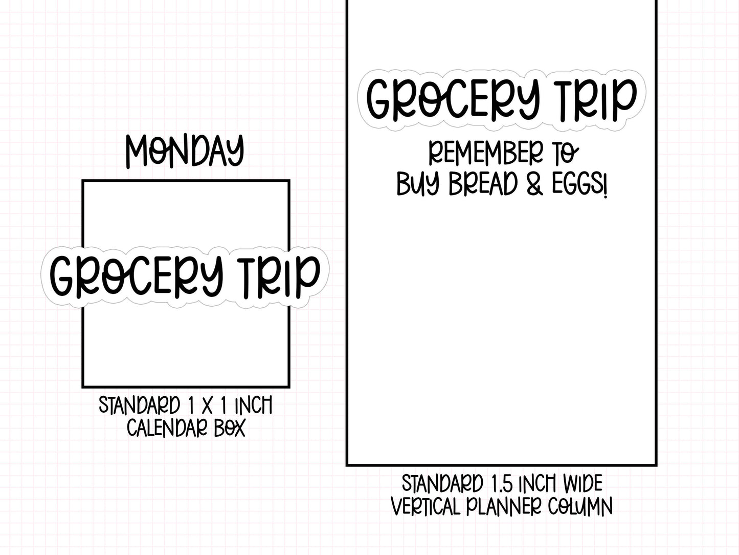 Grocery Trip Planner Stickers | AW-08