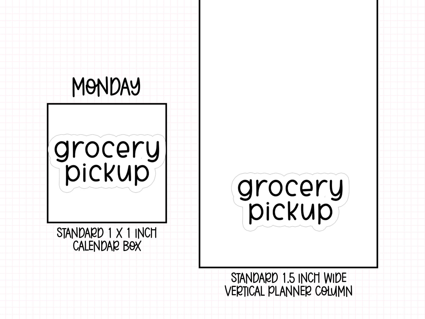 Grocery Pickup Planner Stickers | LR-14