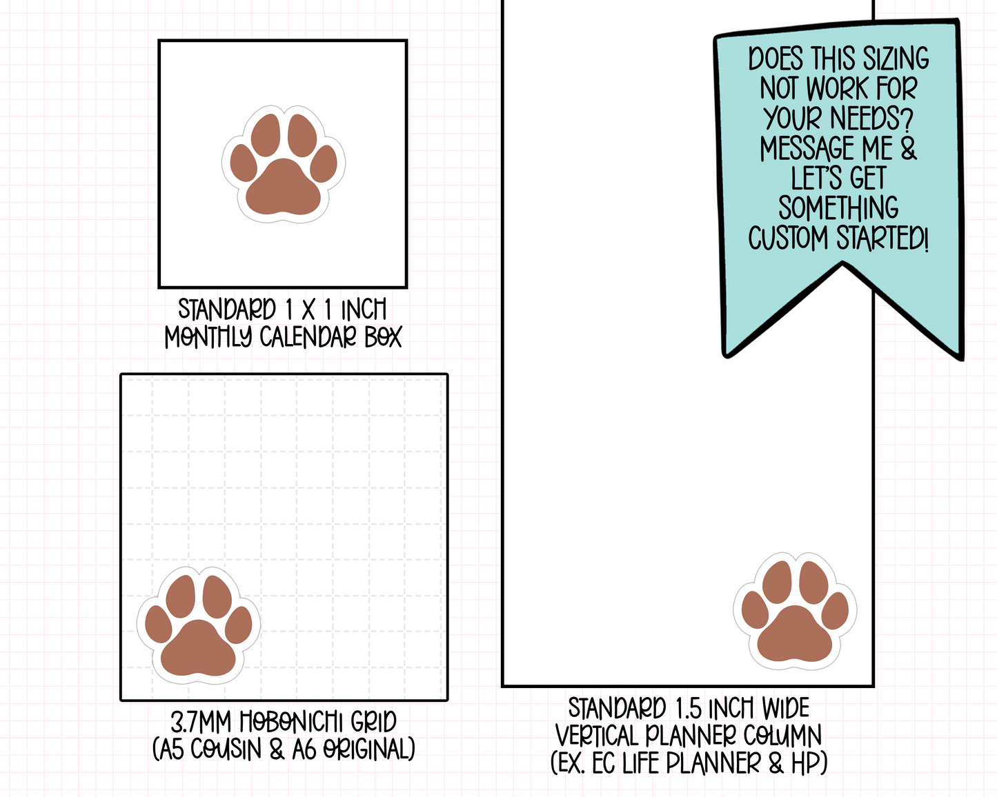 Paw Print Planner Stickers | IC-70