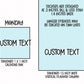 Custom Text Planner Stickers | CLEAR MATTE | Font AW