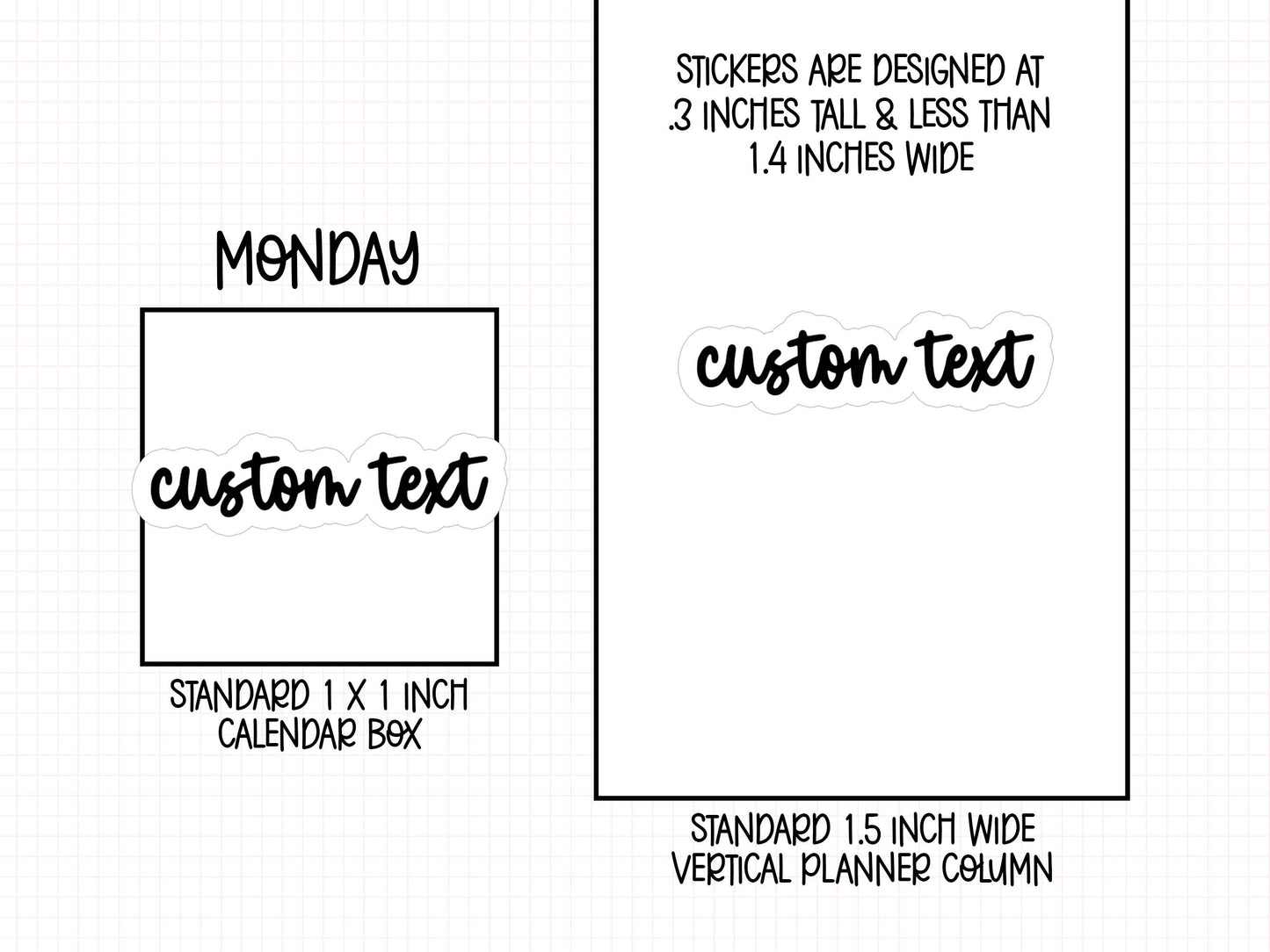 Custom Text Planner Stickers | RF-CUSTOM