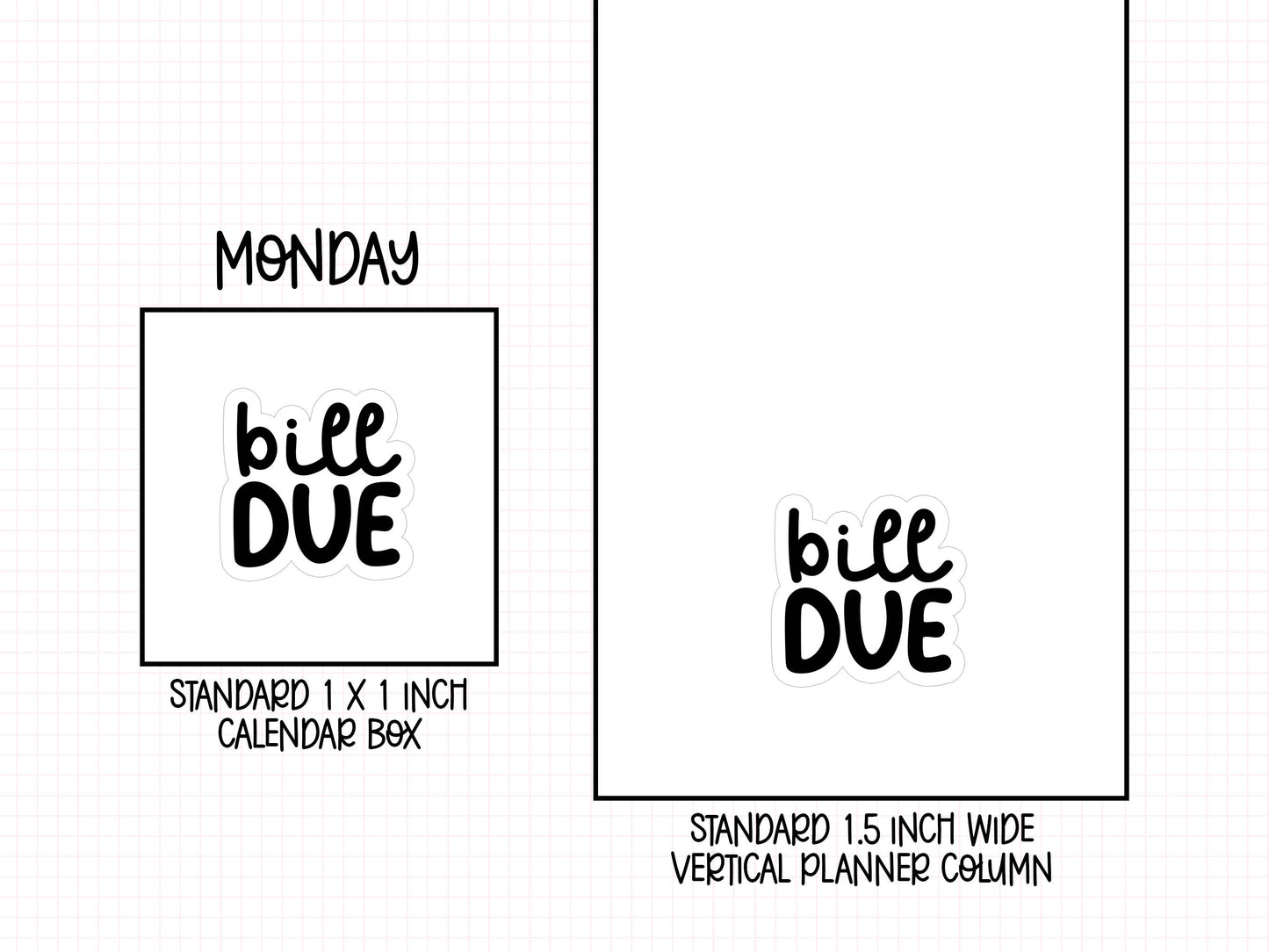 Bill Due Planner Stickers | KS-10