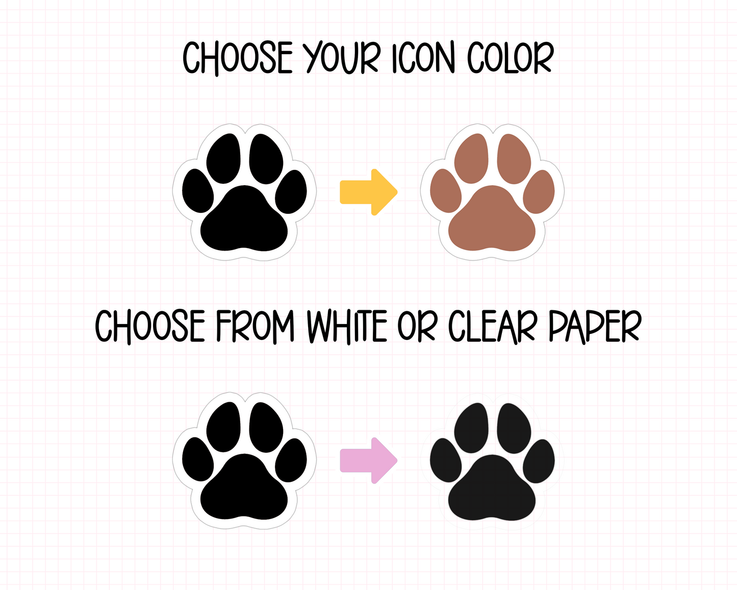 Paw Print Planner Stickers | IC-70
