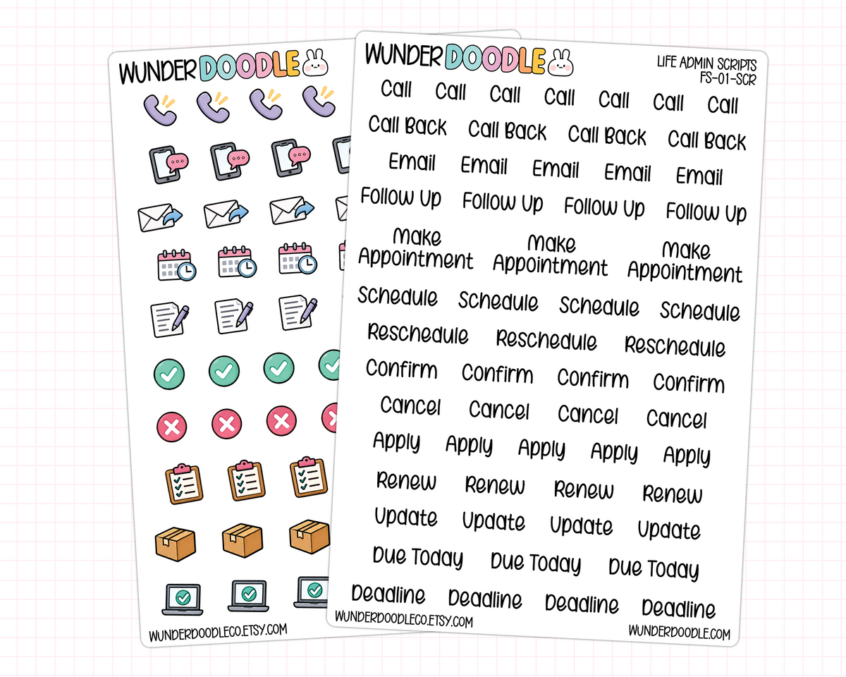 Life Admin Stickers | FS-01