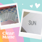 Custom Text Planner Stickers | CLEAR MATTE | Font AW