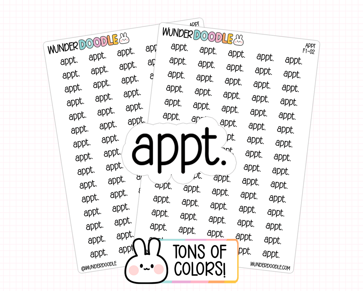Appt Planner Stickers | F1-02