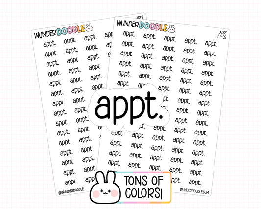 Appt Planner Stickers | F1-02