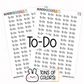 To Do Planner Stickers | F1-04