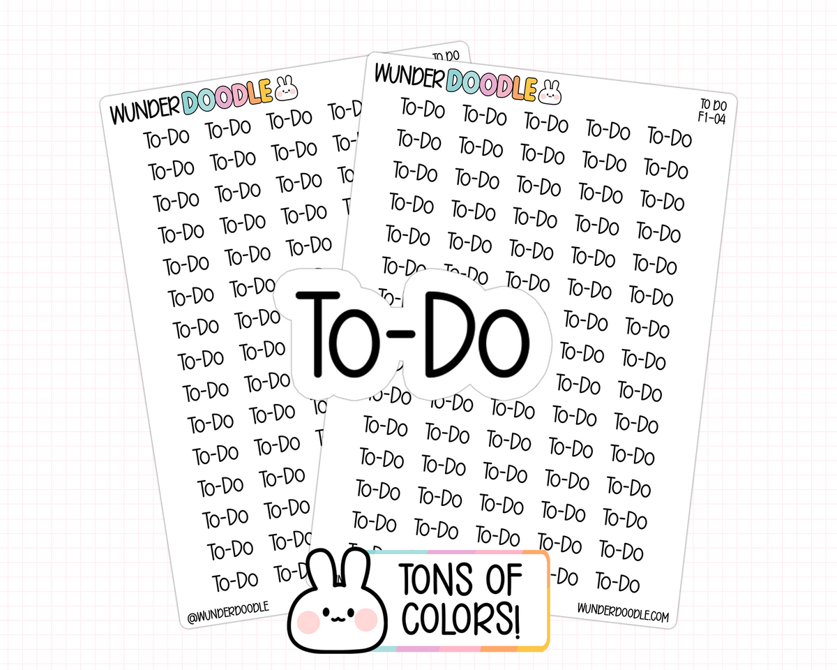 To Do Planner Stickers | F1-04