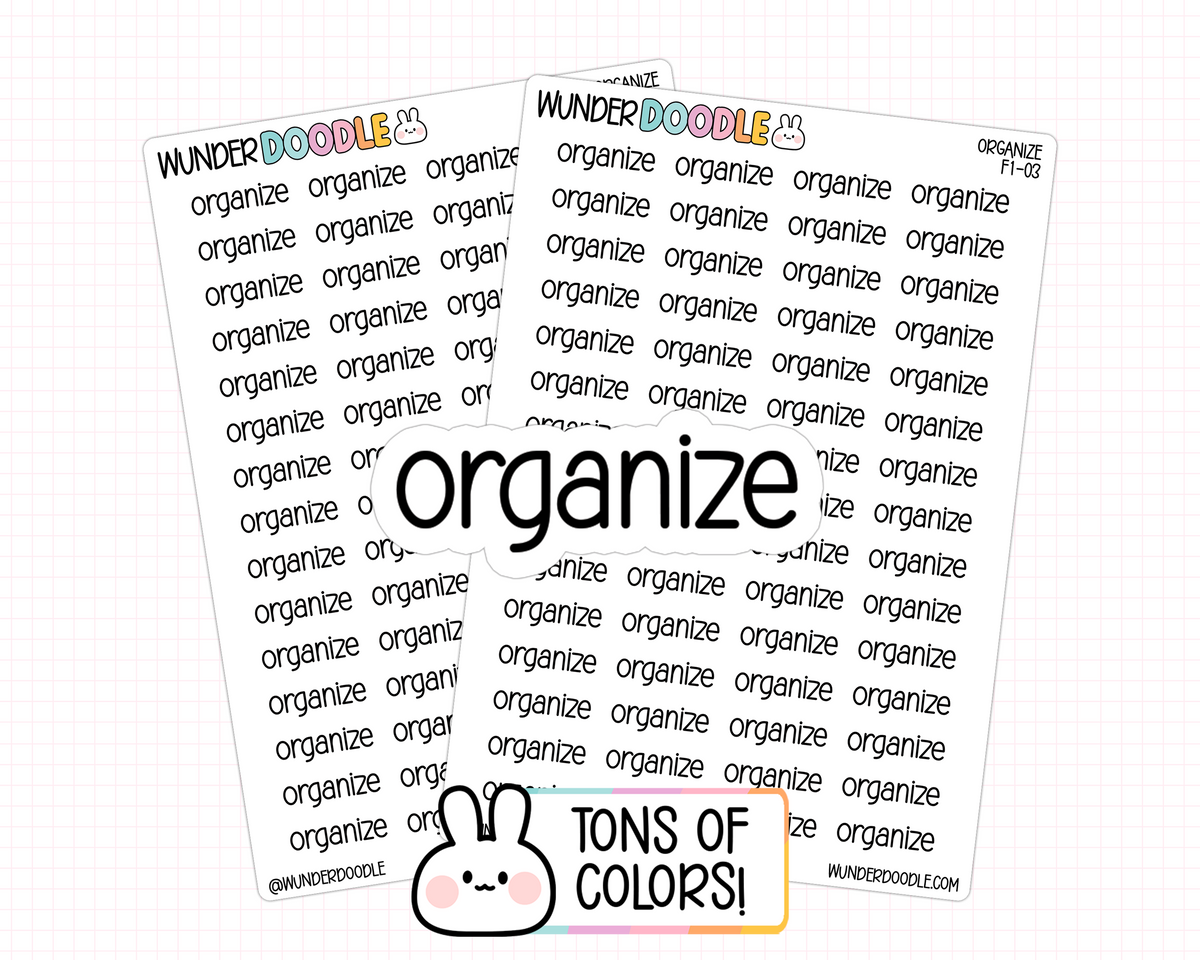 Organize Planner Stickers | F1-03