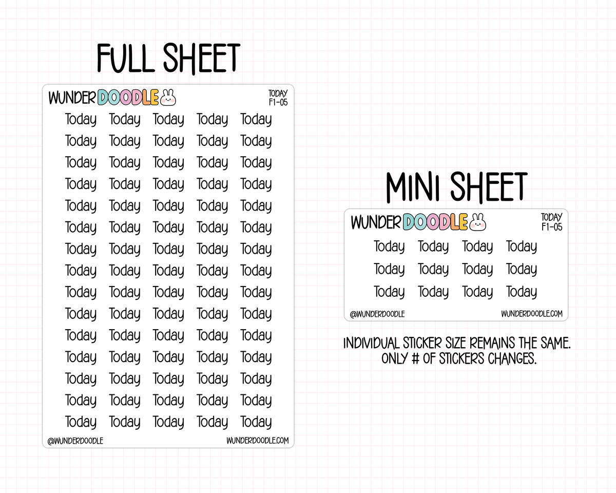 Today Planner Stickers | F1-05