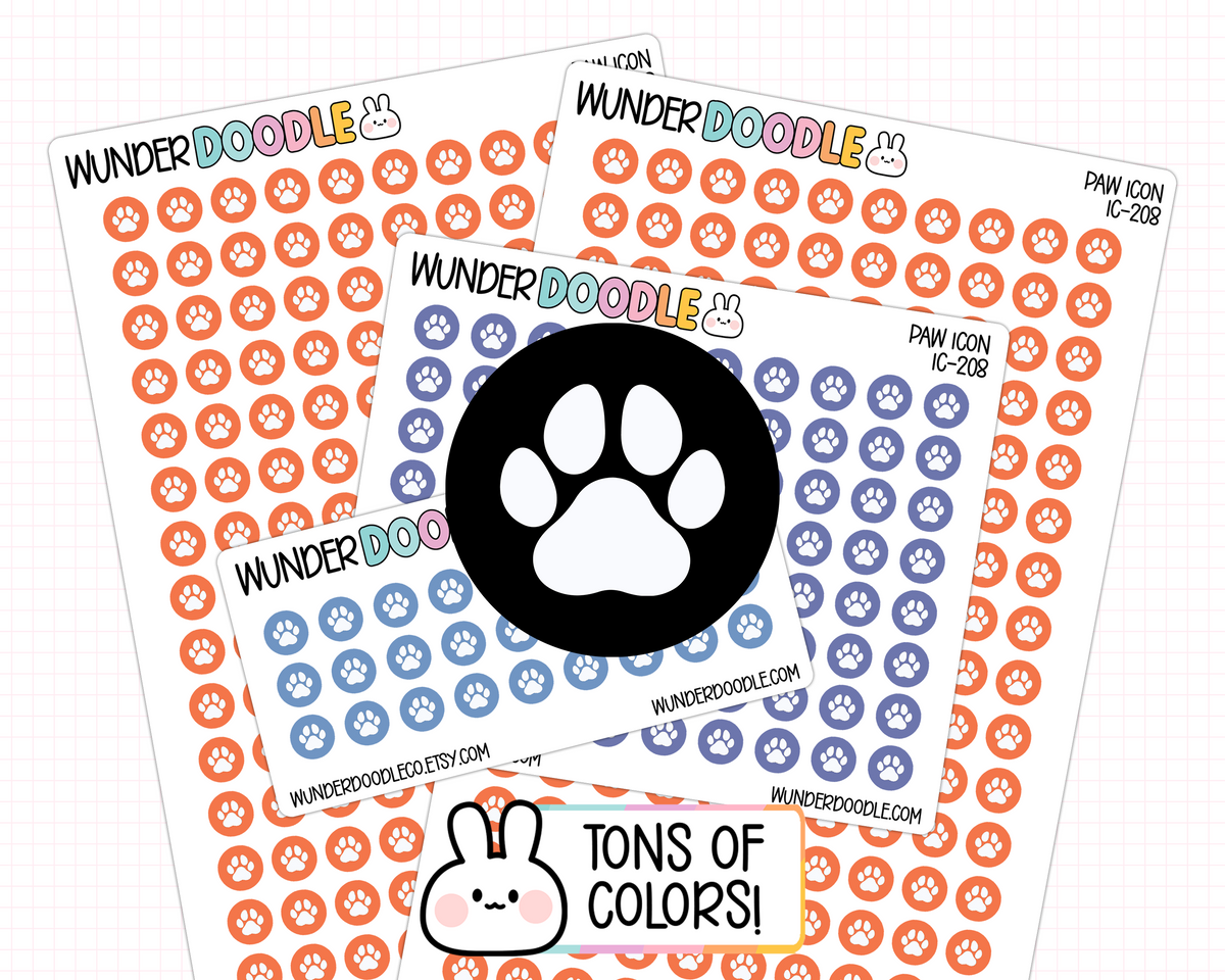 Paw Icon Planner Stickers | IC-208