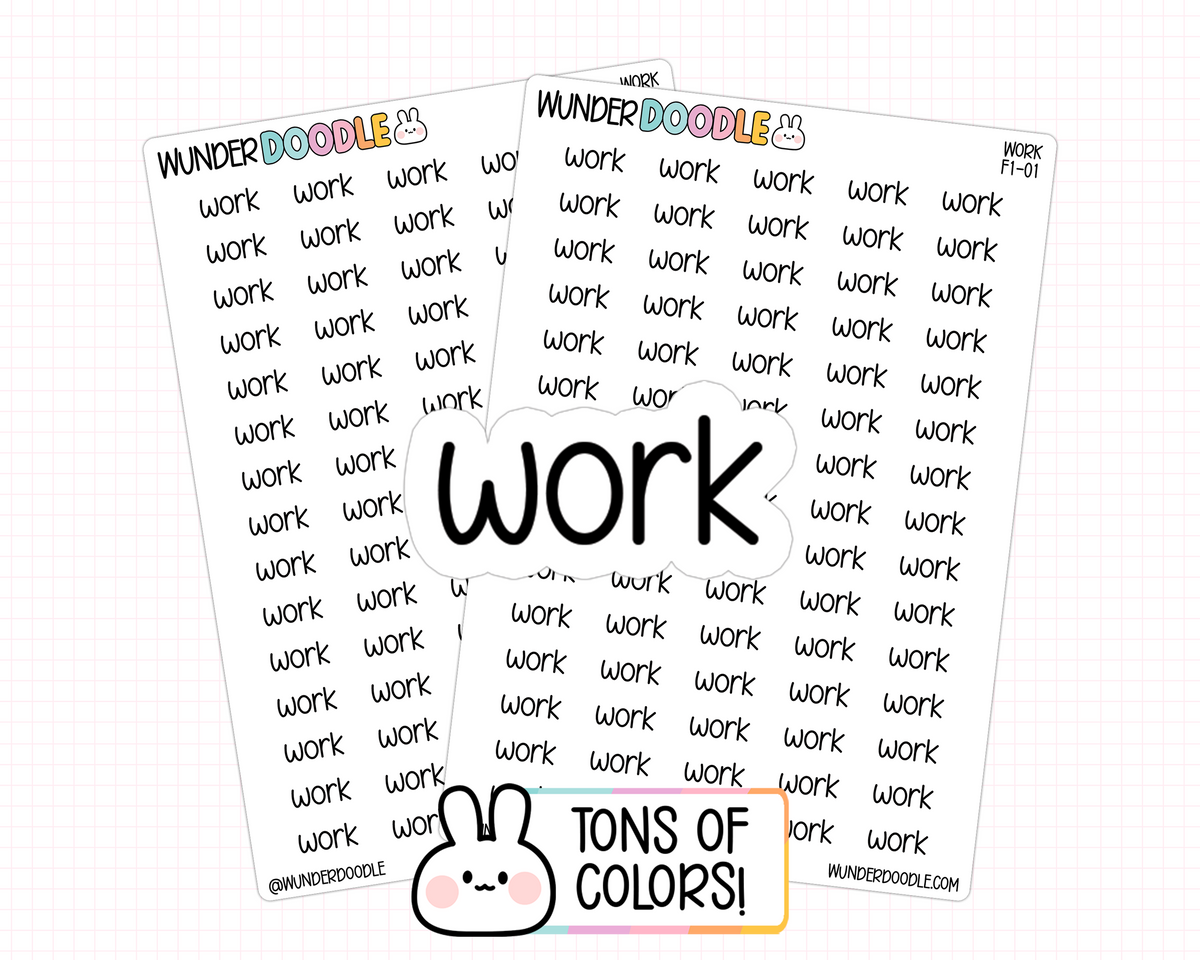 Work Planner Stickers | F1-01