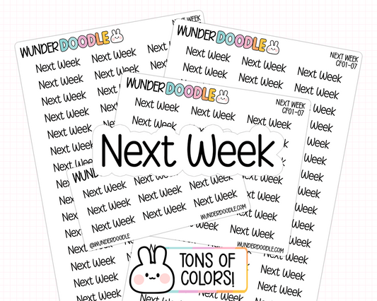Next Week Planner Stickers | CF01-07