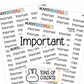 Important Planner Stickers | CF01-09