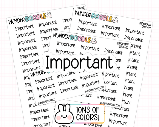 Important Planner Stickers | CF01-09