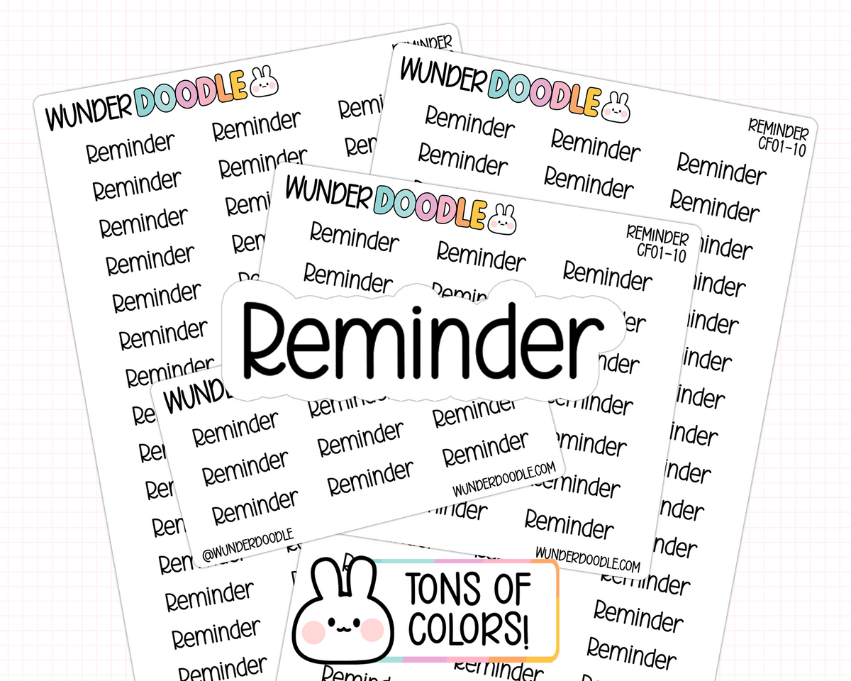 Reminder Planner Stickers | CF01-10