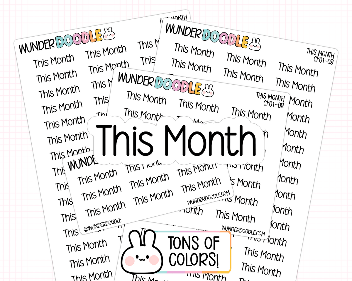 This Month Planner Stickers | CF01-08