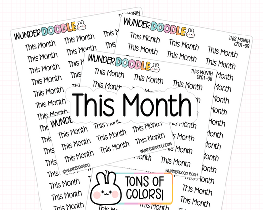 This Month Planner Stickers | CF01-08