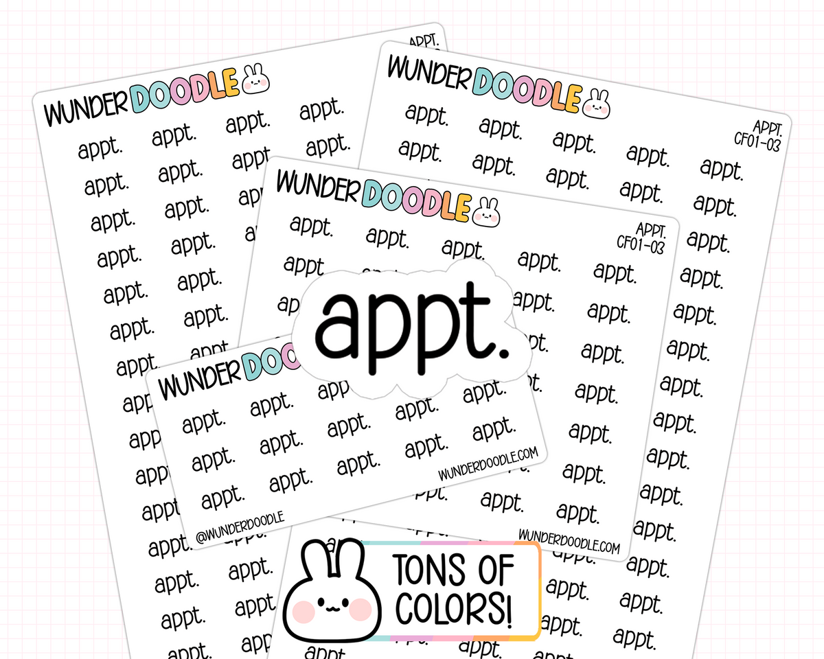 Appt. Planner Stickers | CF01-03