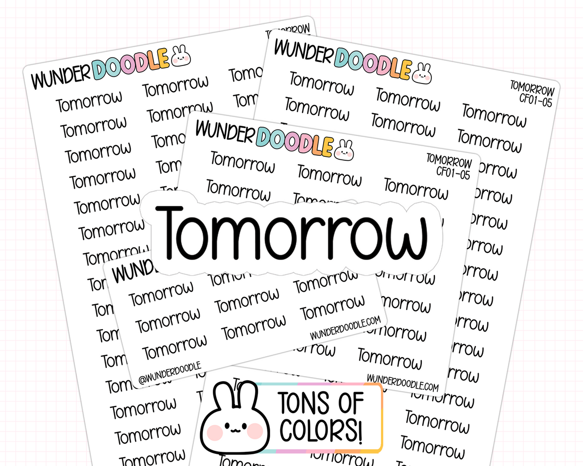 Tomorrow Planner Stickers | CF01-05
