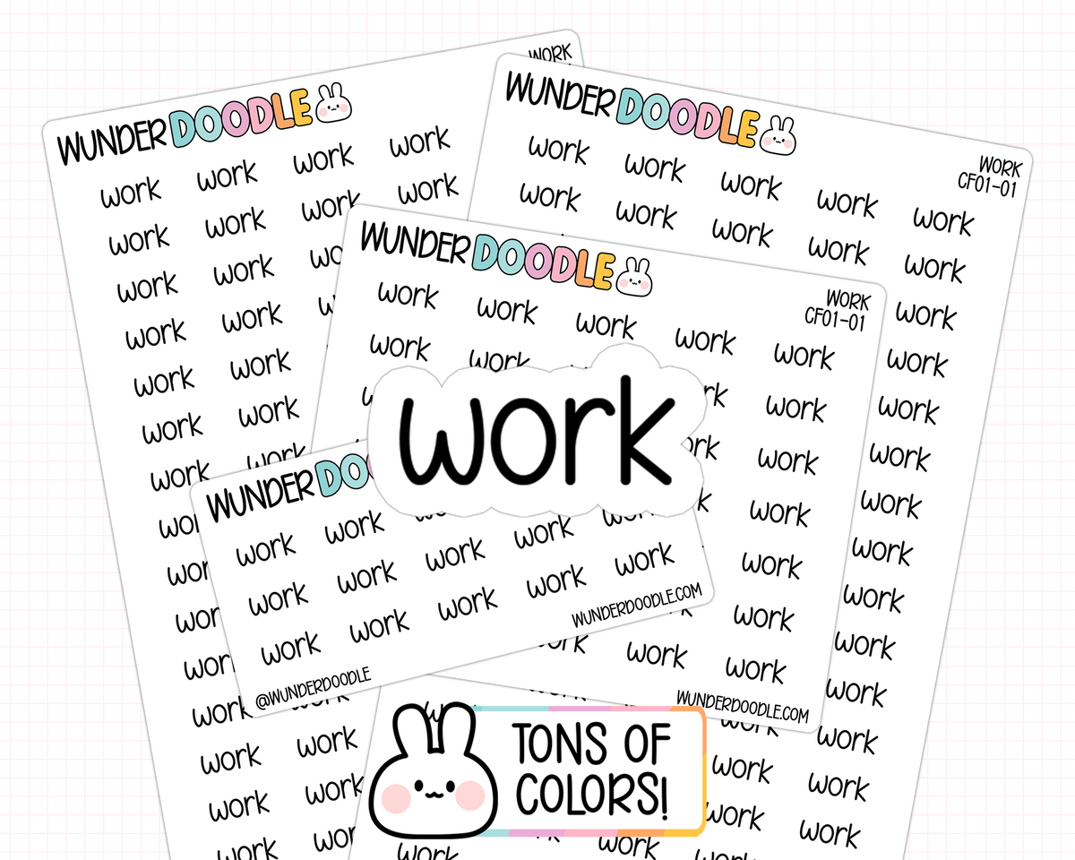 Work Planner Stickers | CF01-01