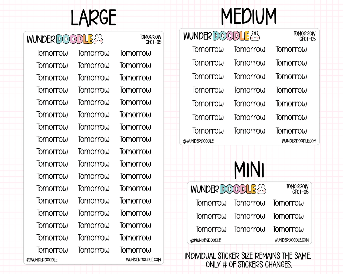 Tomorrow Planner Stickers | CF01-05