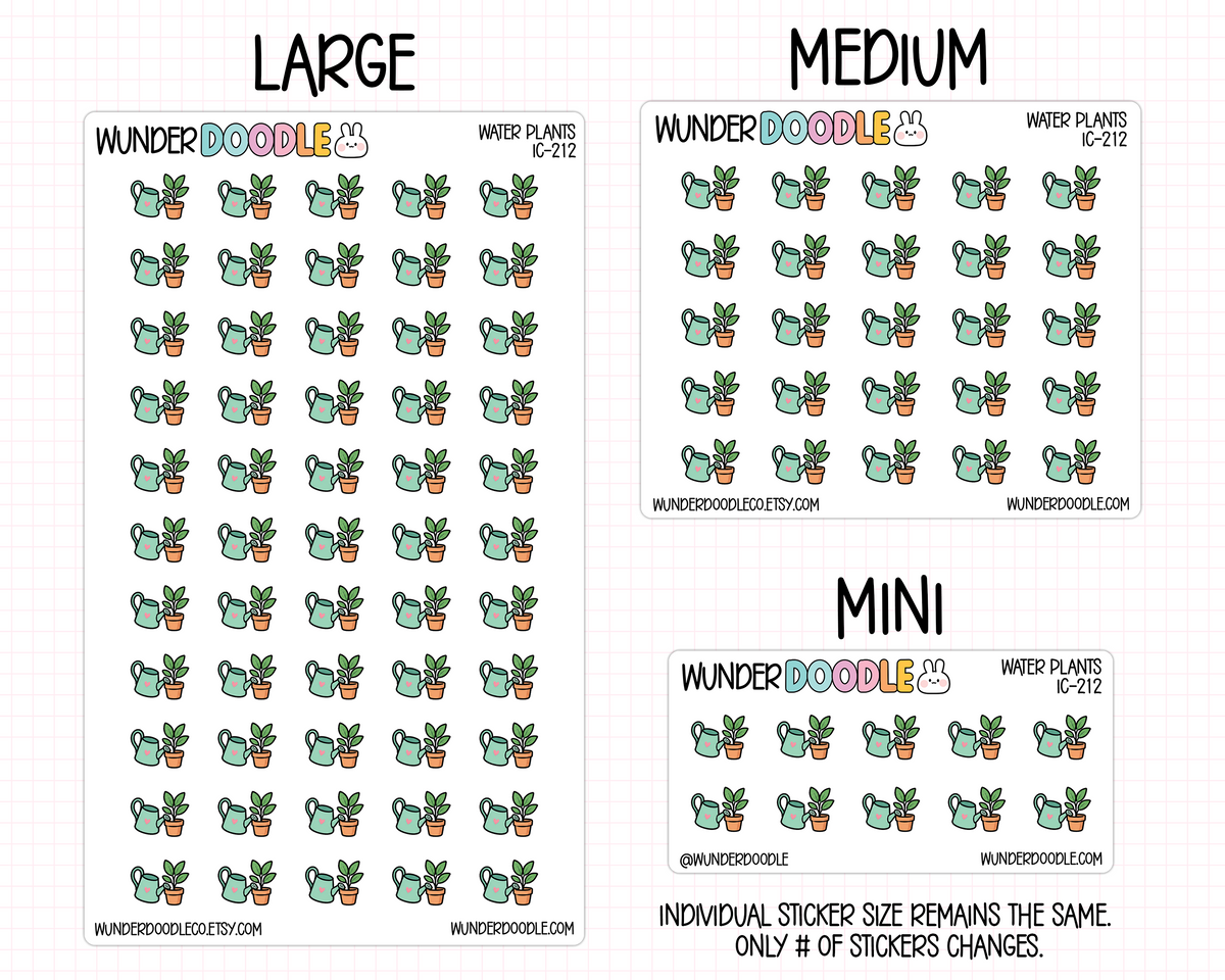 Water Plants Planner Stickers | IC-212