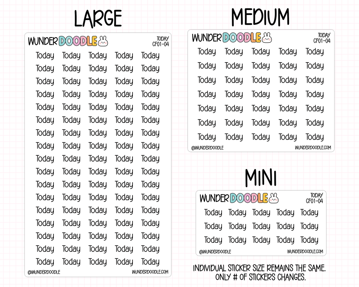 Today Planner Stickers | CF01-04
