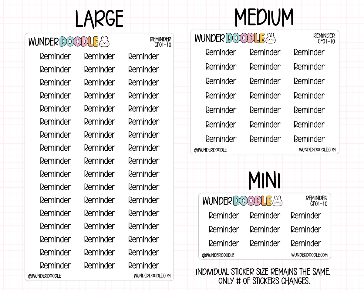 Reminder Planner Stickers | CF01-10