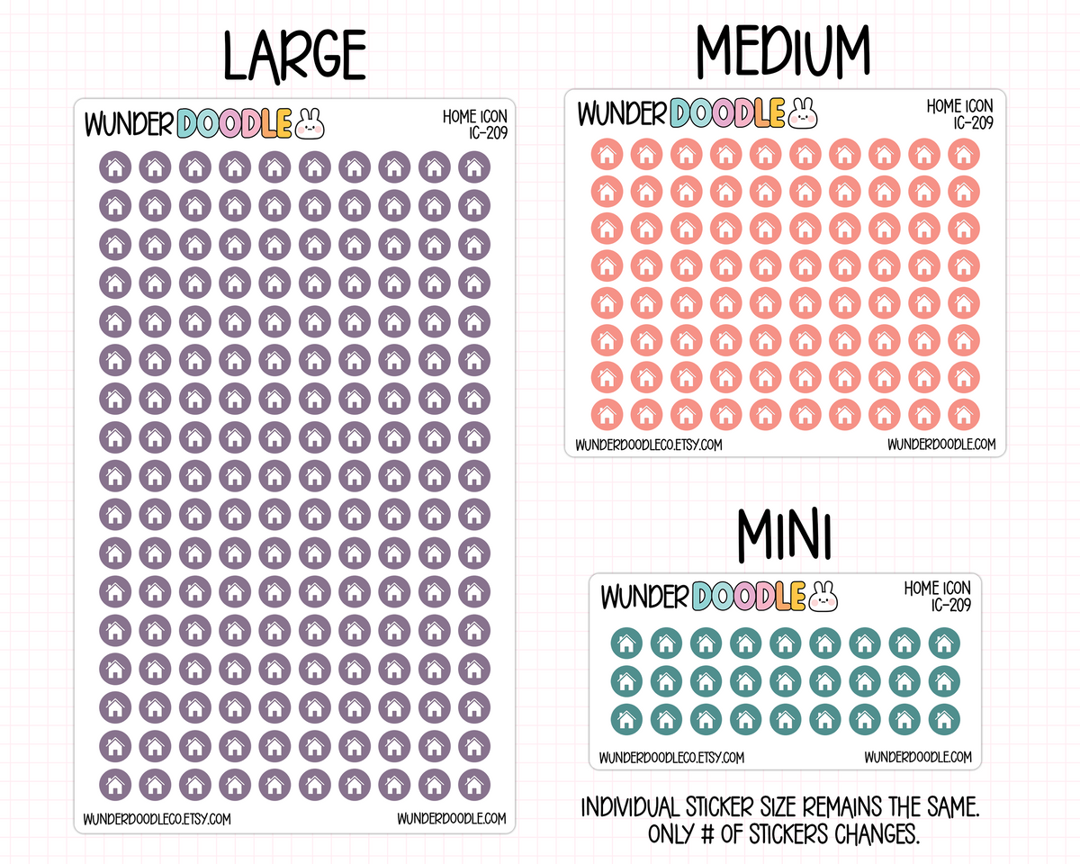 Home Icon Planner Stickers | IC-209