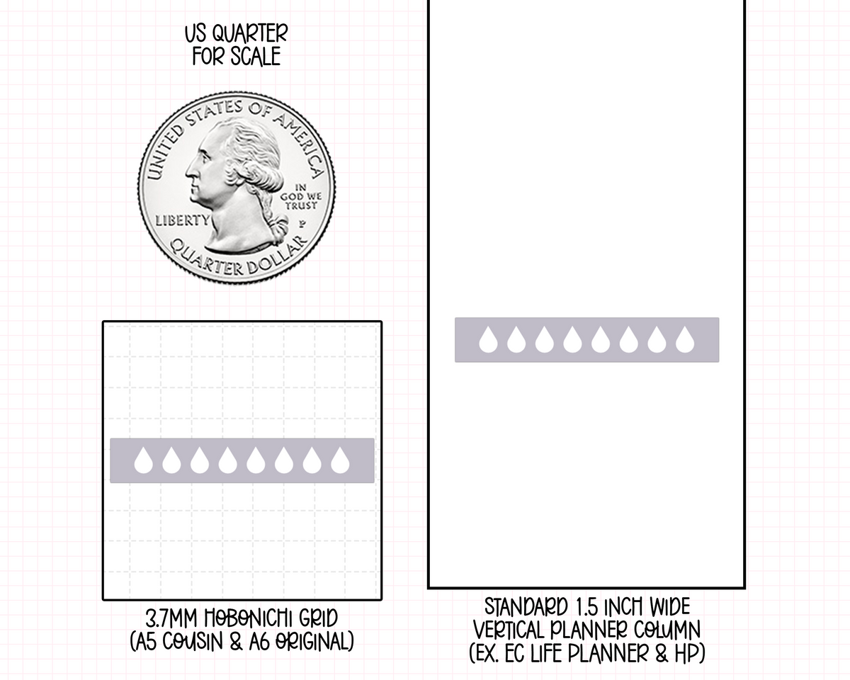 Water Tracker Stickers | TR-01