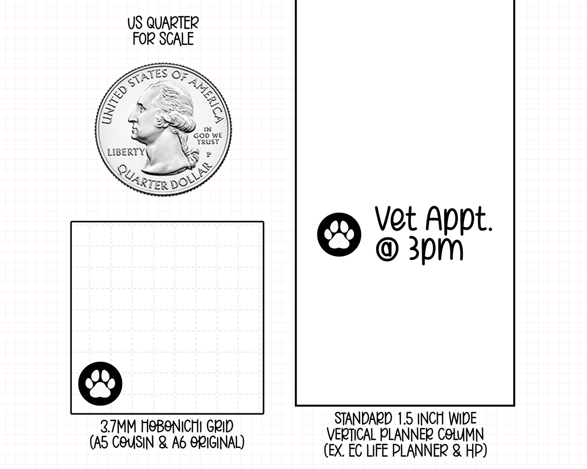 Paw Icon Planner Stickers | IC-208