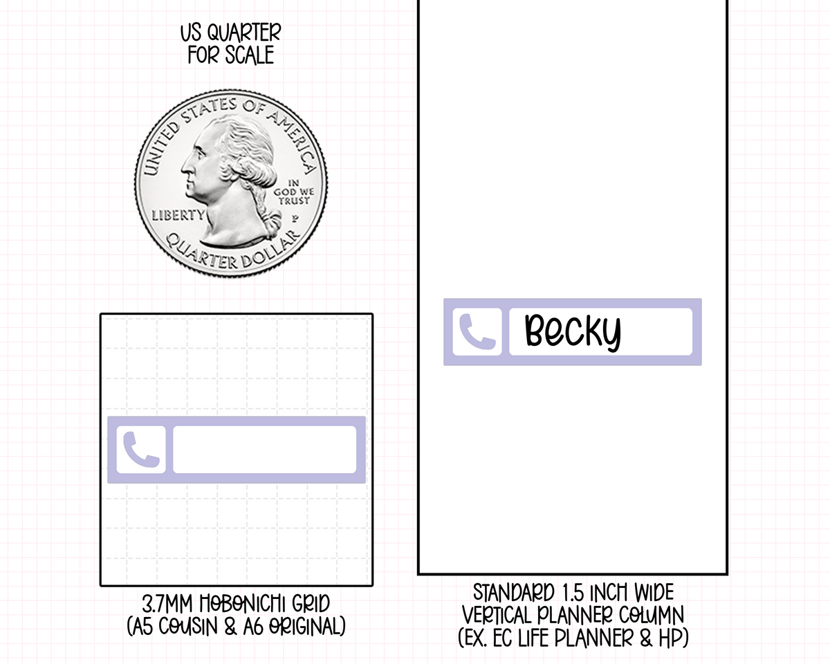 Call Reminder Stickers | B-09