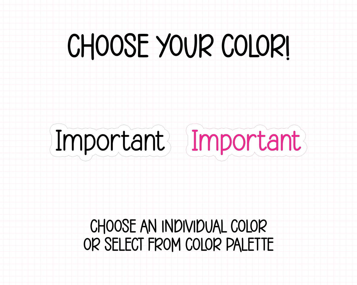 Important Planner Stickers | CF01-09